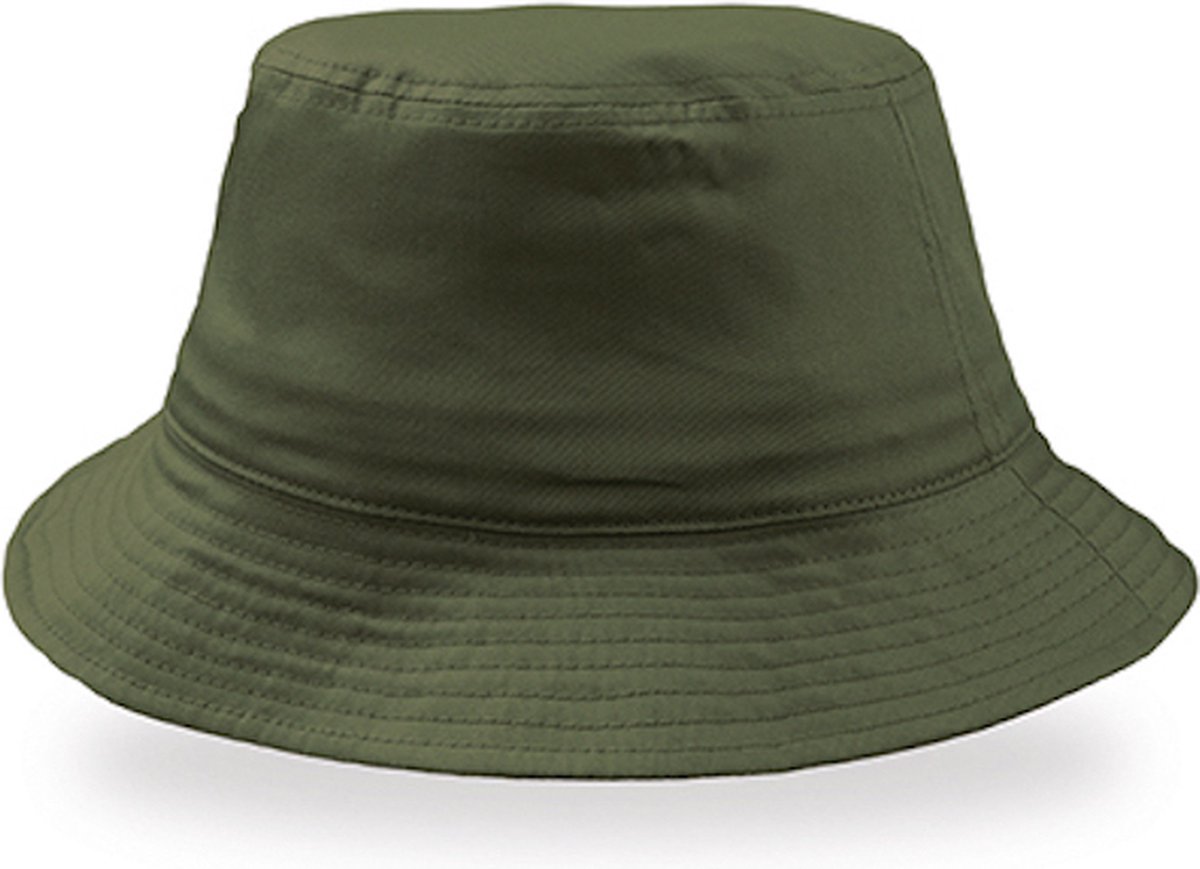 Atlantis 'Bucket Cotton Hat' Olijfgroen
