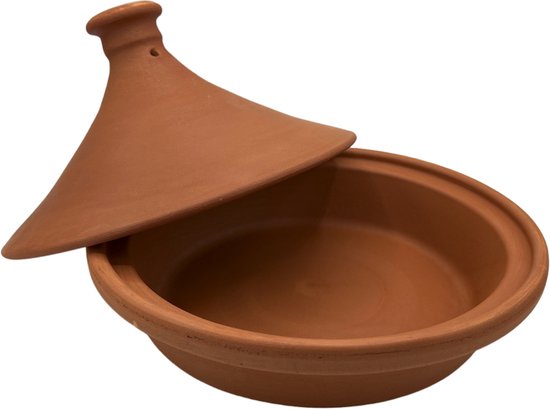 halen geweten vleugel Tajine Terracotta - ø 26 van Naturn Living | Oosterse braadpan |  Kegelvormige deksel |... | bol.com