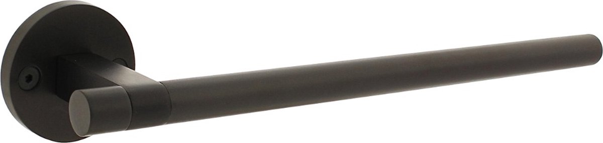 Intersteel Deurkruk Shiraat Grand&Johnson op rozet éénzijdig verdekt links ø55x8mm PVD zwart