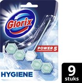 Glorix Power 5 Hygiëne Toiletblokken - 9 stuks - Voordeelverpakking