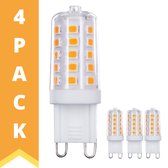 LongLife LED G9 Steeklampjes - Helder - 3W vervangt 28W - Warm wit licht - 4 lampen