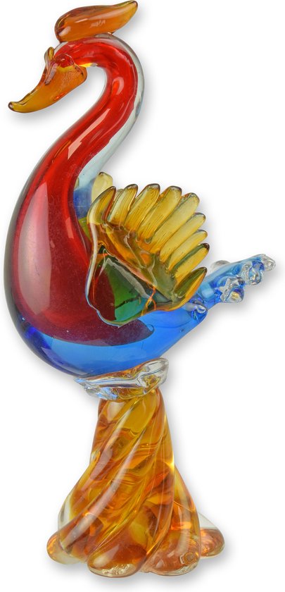 Murano stijl Glazen Vogel 31 cm hoog