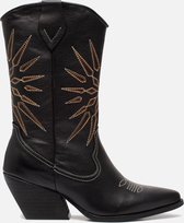 Shoecolate Hoge western cowboylaarzen zwart - Dames - Maat 37 | bol.com
