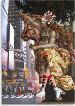 Melli Mello - Wall Art- 70x100cm - Plexiglas - Interieur - Rollin' Through New York - Woonaccessoire - Wanddecoratie - Kunst - Art - Schilderij – Poster