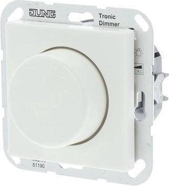 Jung AS500 Inbouw Dimmer 360W Tronic Drukwissel Polarwit