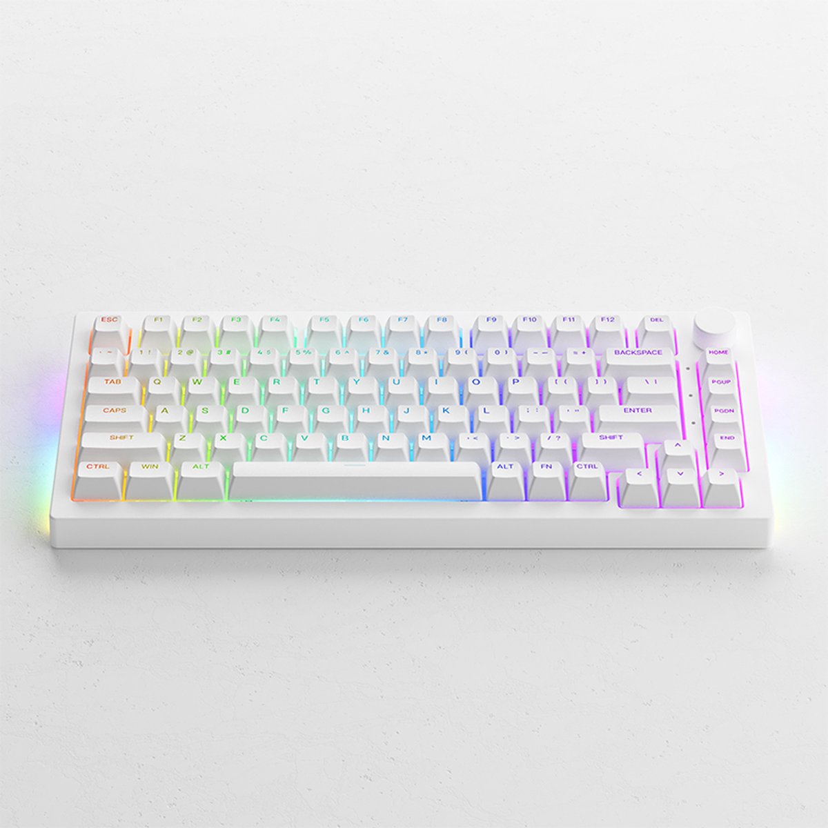 AKKO 5075S Shine-Through - Mechanisch Gaming Toetsenbord - RGB - QWERTY - Hot-swappable - Wit