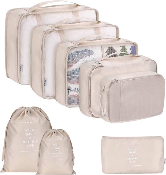 Cubes d'emballage Set organisateur de Vêtements pour valise de voyage sacs  de... | bol