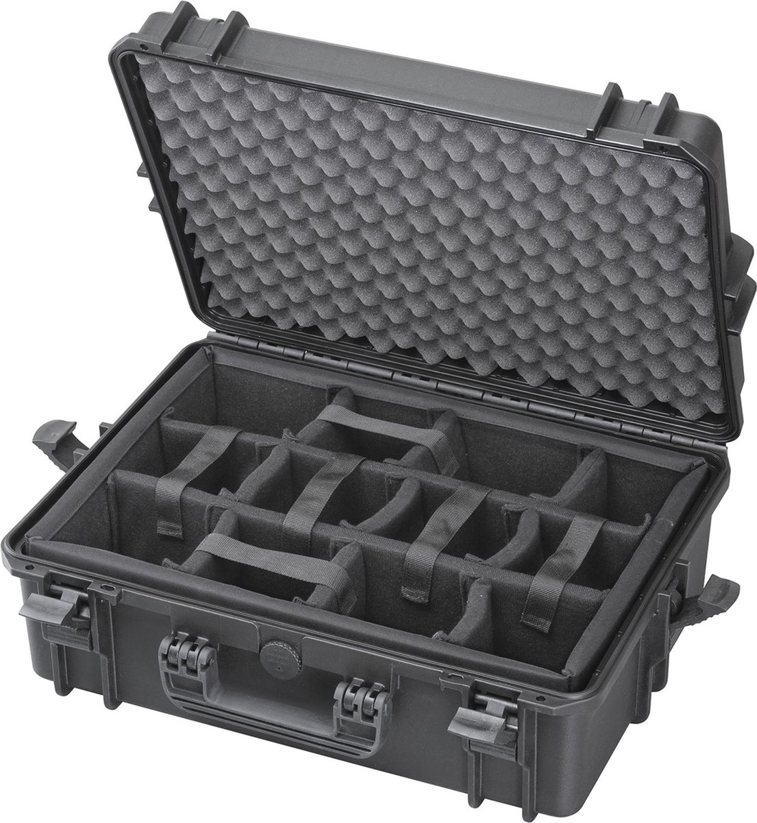 Gaffergear camera koffer 050 zwart trolley uitvoering met klittenband - 44,500000 x 25,800000 x 25,800000 cm (BxDxH)