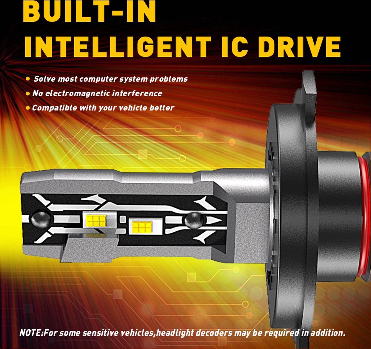 TLVX H4 30000 Lumen Perfect fit LED lampen 6000k Helder Wit (set 2 stuks), CANBUS, CSP LED CHIP, 100 Watt, Auto - Scooter - Vespa - Motor - Dimlicht - Grootlicht - Koplampen - Autolamp - Autolampen 12V – foto 5