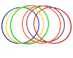 MDsport - Hoelahoep set van 6 - Diameter 80CM - Hoepelset - Schoolplein hoepels