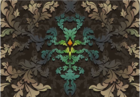 Foto: Fotobehangkoning behang vliesbehang fotobehang dansende bladeren dancing leaves 300 x 210 cm