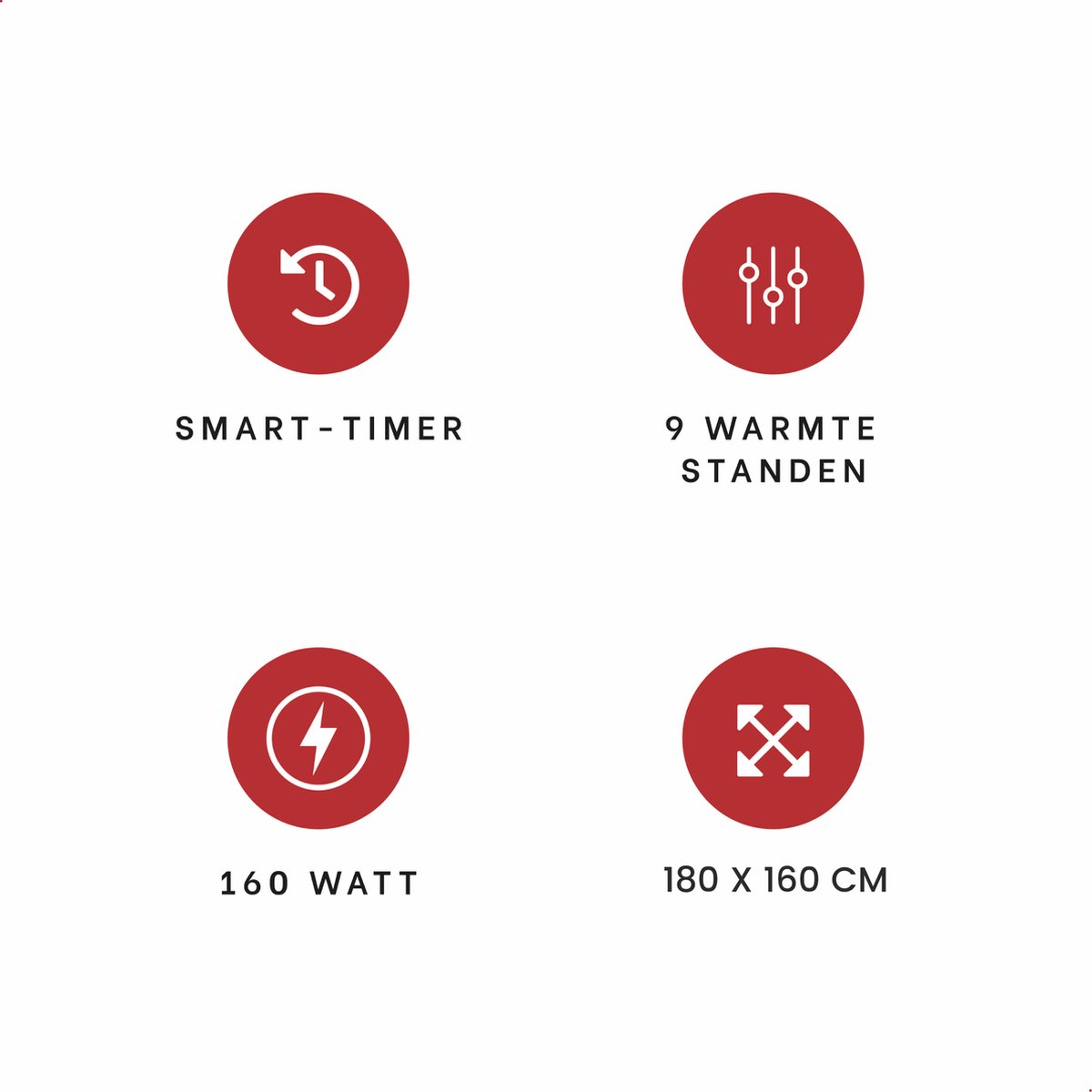 Afbeelding 3 van DistinQ Elektrische Bovendeken XXL 180x160 cm - 2 persoons omslagdeken - 160Watt - Automatische Uitschakeling - Oververhittingsbescherming - 9 Standen - Warmtedeken - Beige Energiezuinig -
