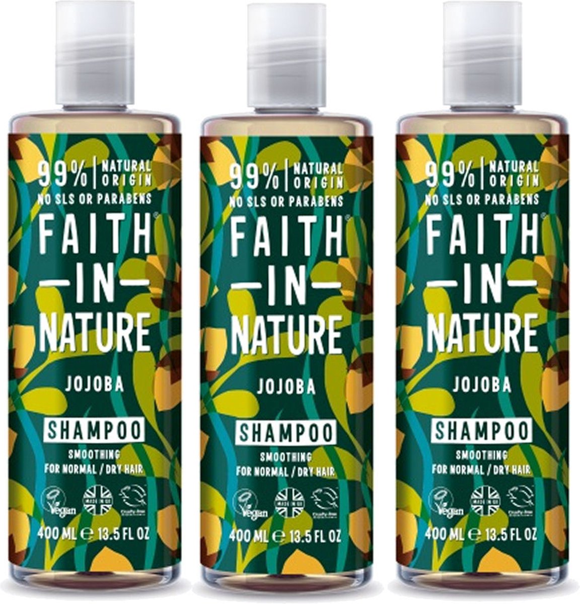 FAITH IN NATURE - Shampoo Jojoba - 3 Pak