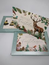 20 Luxe dubbele Kerstkaarten - Witte envelop - Kerst & Nieuwjaar