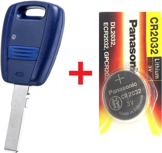 Boîtier de clé de voiture 1 bouton avec lame de clé SIP22 + Pile Panasonic CR2032... bol