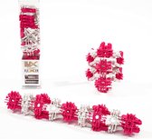 Lux Blox Fidget Flexers - Pink & White Klik Bouwblokken - Build & Play