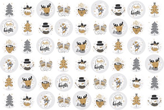 Stickervellen Golden Winter - 108 Stickers in het thema Winter -  Kinderstickers,... | bol.com
