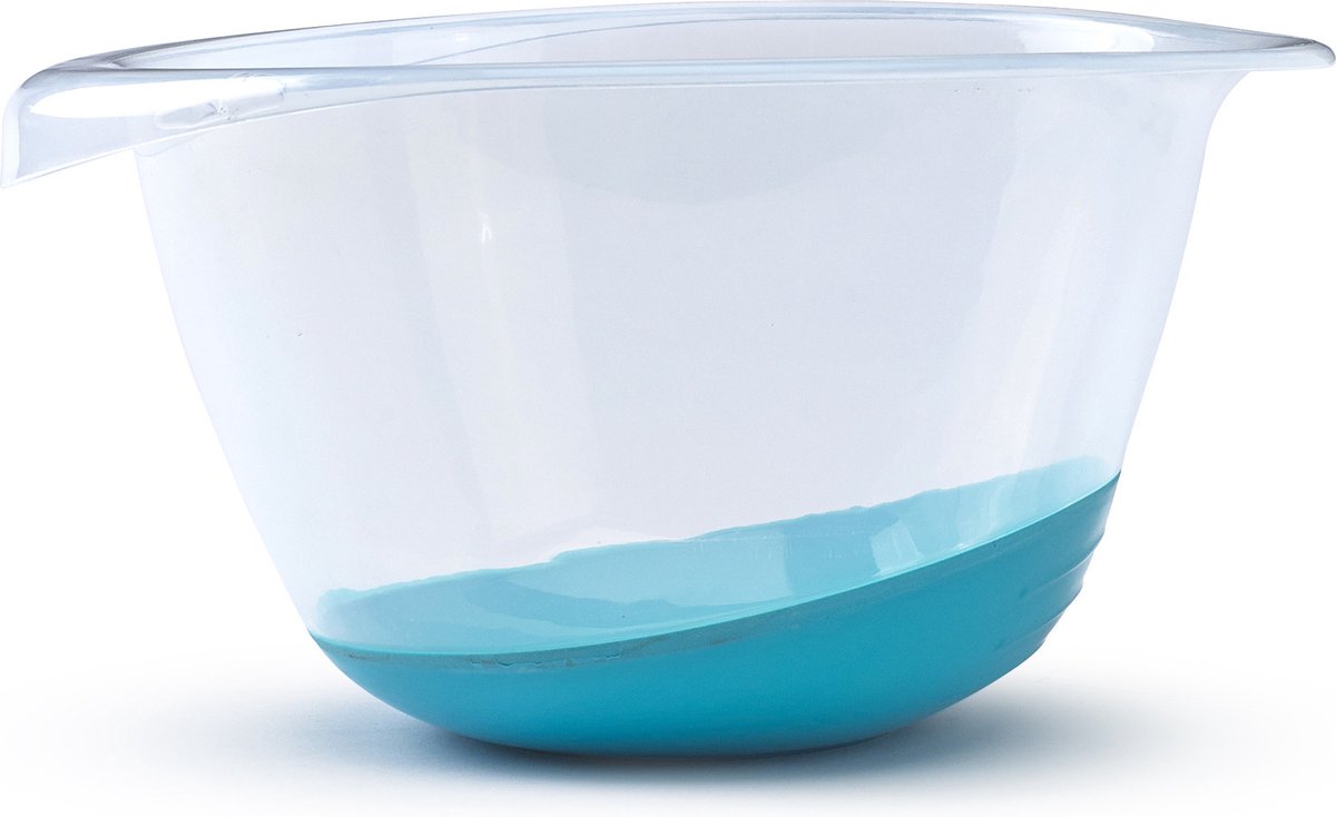 Whitefurze Beslagkom/mengkom - 3,5 liter - kunststof - blauw
