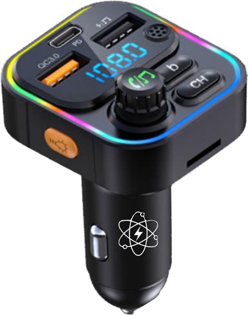 Slimtron C17 FM Transmitter QC3.0 - 2* USB poorten - Autolader - Carkit - Autoradio - Bluetooth Transmitter