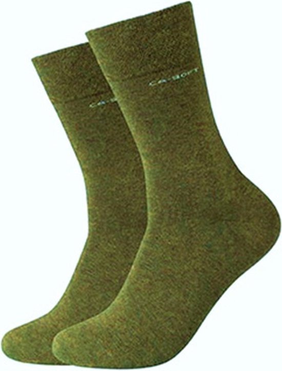 Camano Ca-Soft Chaussettes unisexe PACK 2 35/38 Olive Sans couture et sans pincement élastique