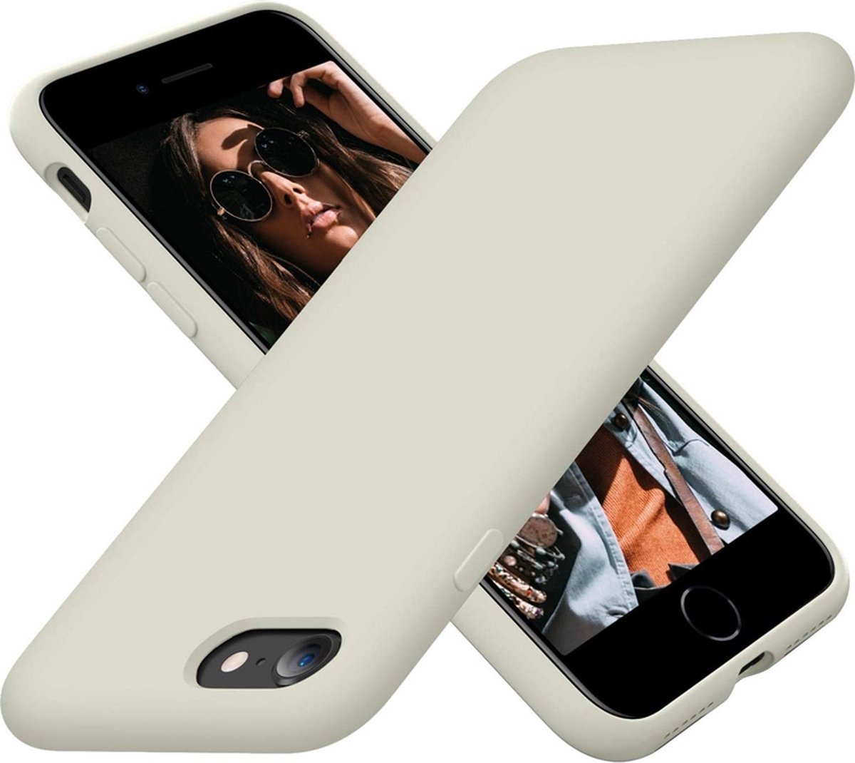Liquid Silicone Case iPhone SE (2022 / 2020)/8/7 - lichtgrijs