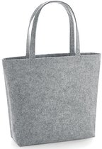 Shopper en feutrine - grand sac avec petit sac - sac durable et solide en feutrine - épicerie - gris clair - 49 x 39 x 13,5 cm