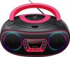 Denver Draagbare Radio CD Speler Kinderen - Bluetooth - Lichteffecten - Boombox - AUX - FM - TCL212BT - Roze