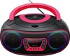 foto van Denver Draagbare Radio CD Speler Kinderen - Bluetooth - Draagbaar - Lichteffecten - Boombox - AUX - FM - TCL212BT - Roze