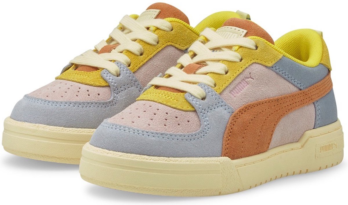 Puma Tinycottons - sneakers - meisjes - geel/roze/oranje - Maat 31