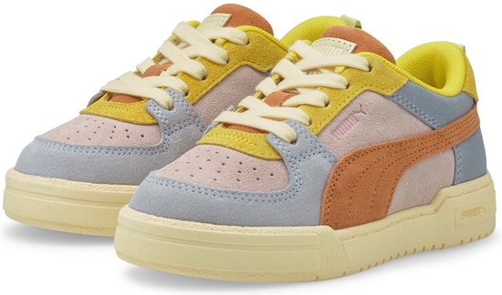 Puma Tinycottons - sneakers - meisjes - geel/roze/oranje - Maat 35 | bol.com
