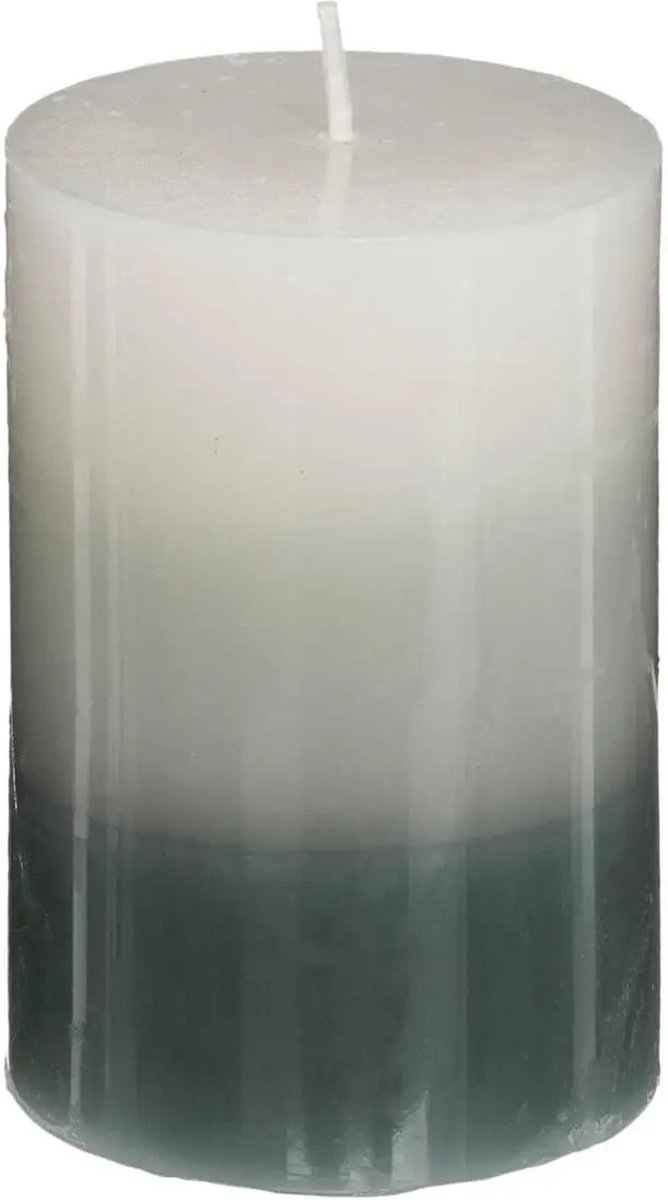 Atmosphera Geurkaars Nina - 1x stuks - Jasmijn - 45 branduren - 7 x 10 cm - kaars Lichtgrijs