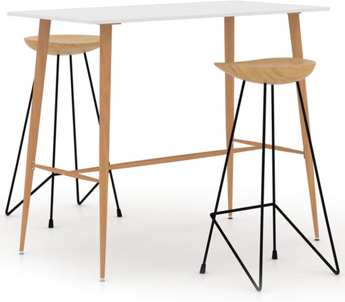 vidaXL - 3-delige - Barset - wit