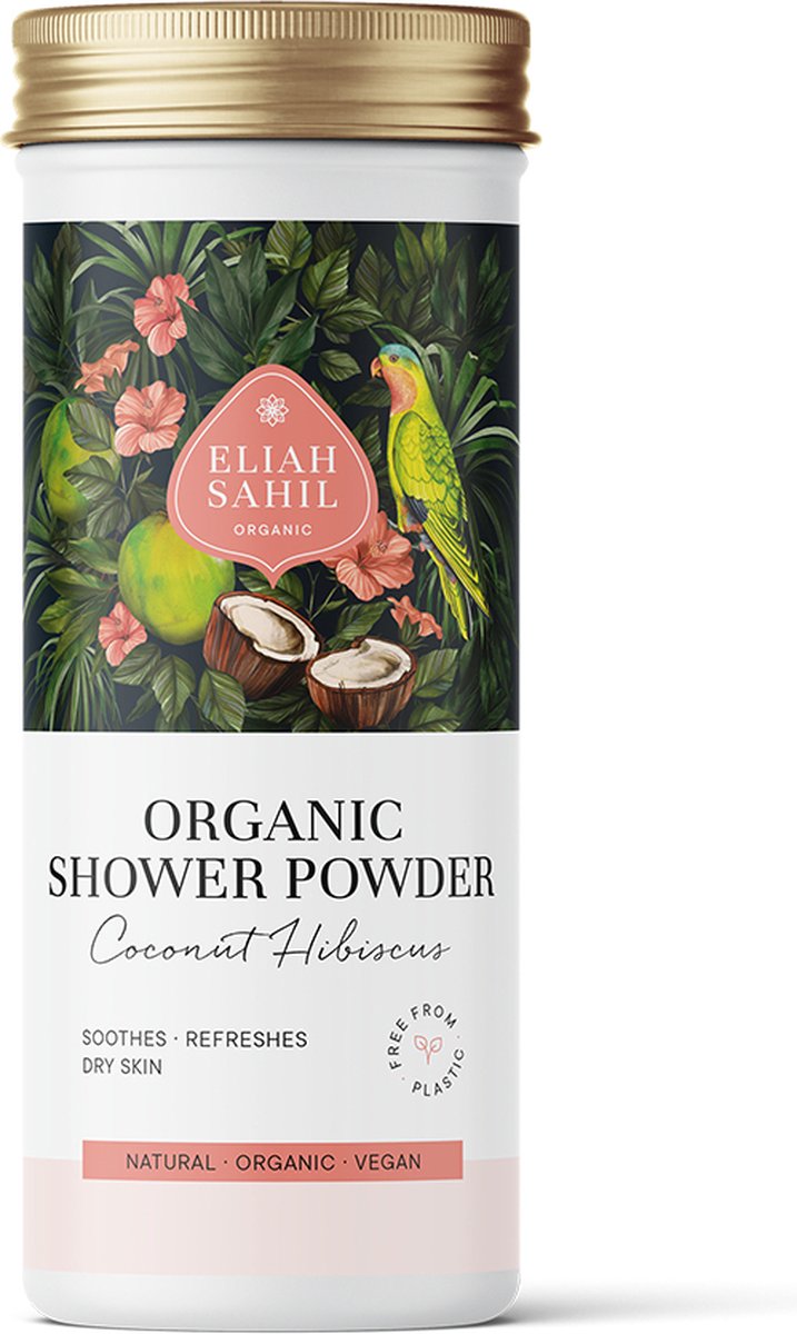 Goedkoopste Vegan Douche Poeder Kokos Hibiscus BIO Eliah Sahil (90 gram