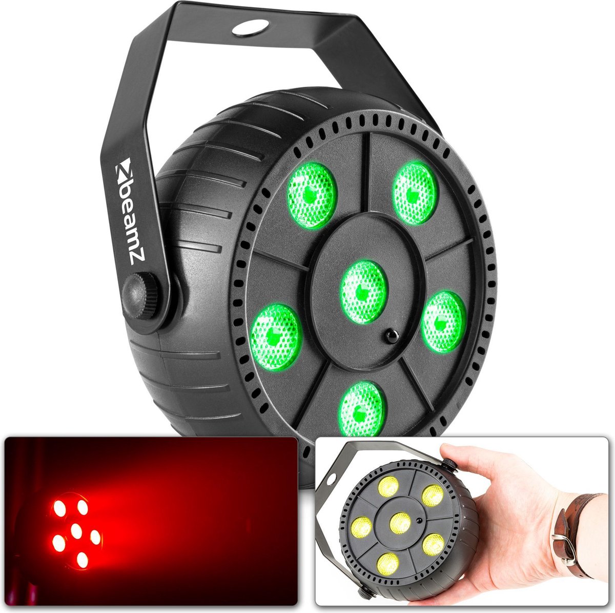 LED PAR - Fuzzix PLP10 - PAR spot met ingebouwde accu en 6 RGB LED's