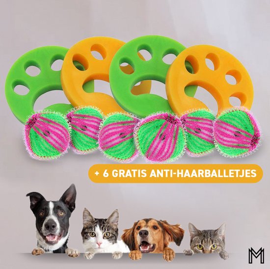 MENSMUNDI Haarverwijderaar voor Huisdieren - Wasmachine - Kleding - 4 stuks  | bol.com