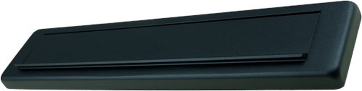 Briefplaat Comfort Alu. Zwart 340mm Vocht- En Tochtwerend - 1216671