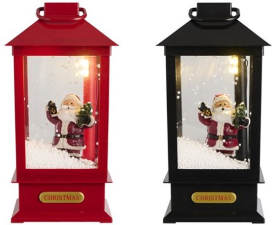 DAY Kerst lantaarn met muziek en sneeuw - LED - Zwart | bol.com