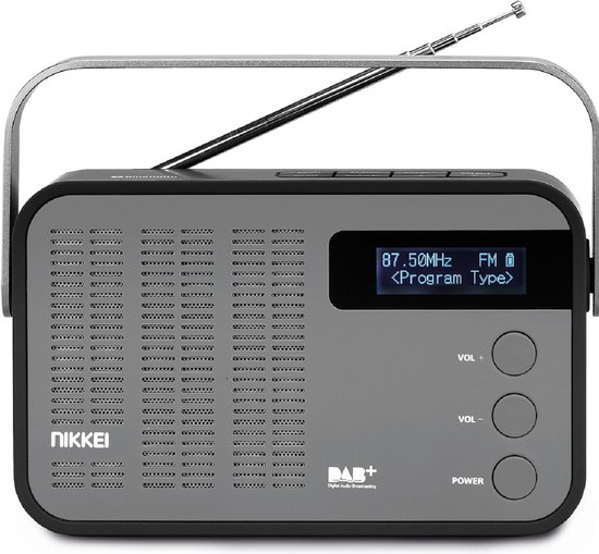 Nikkei NDB40BK Draagbare DAB+ Radio Wekkerradio Draadloos Met