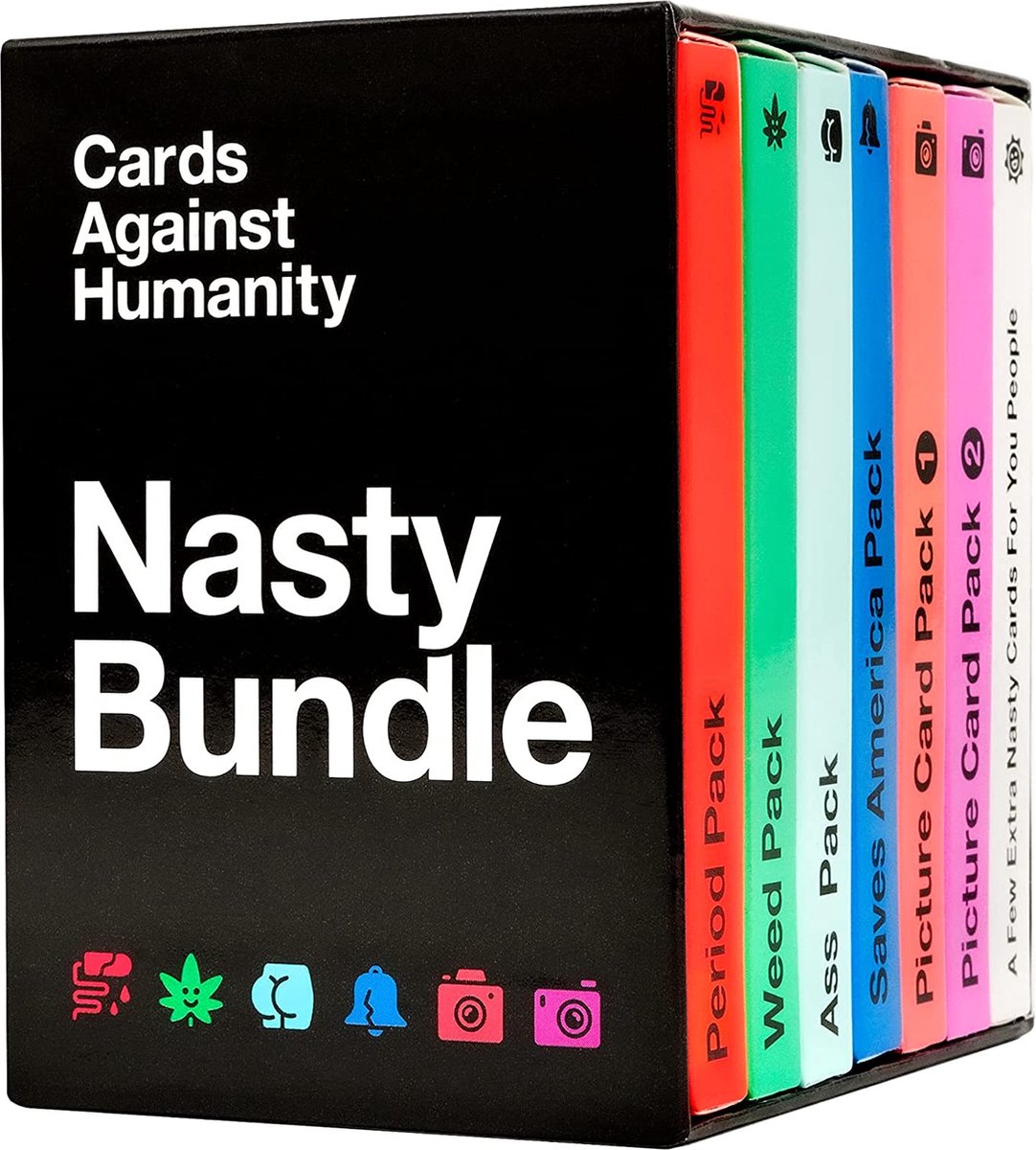 Cards Against Humanity Nasty Bundle 6 Themed Packs + 10 All