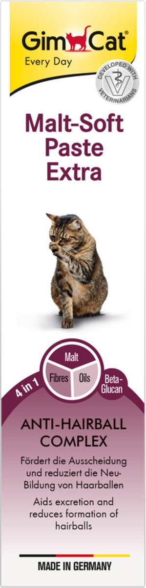 GimCat Malt-soft Extra Haarbalpasta - 6 x 200 gr - Voordeelverpakking