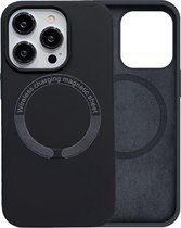 Magnetische Hoesje Geschikt Voor iPhone 13 Pro Max - Draadloos Opladen - Zwart