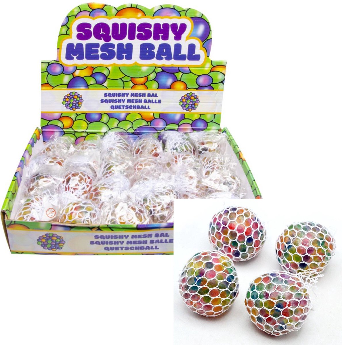 Squishy Mesh Stressbal - Stressbal voor Kinderen - Speelgoed | bol.com