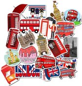 Londen London Stickers - 50 stuks - Stickers voor Muur, Laptop, Notitieboek, etc.