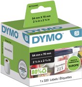 Dymo 99015 - Etiquettes pour disquettes / 54 x 70 mm / Blanc
