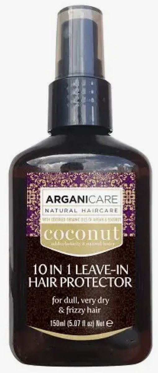 Arganicare 10 in 1 reparatie haarspray. Leave in spray met kokosolie