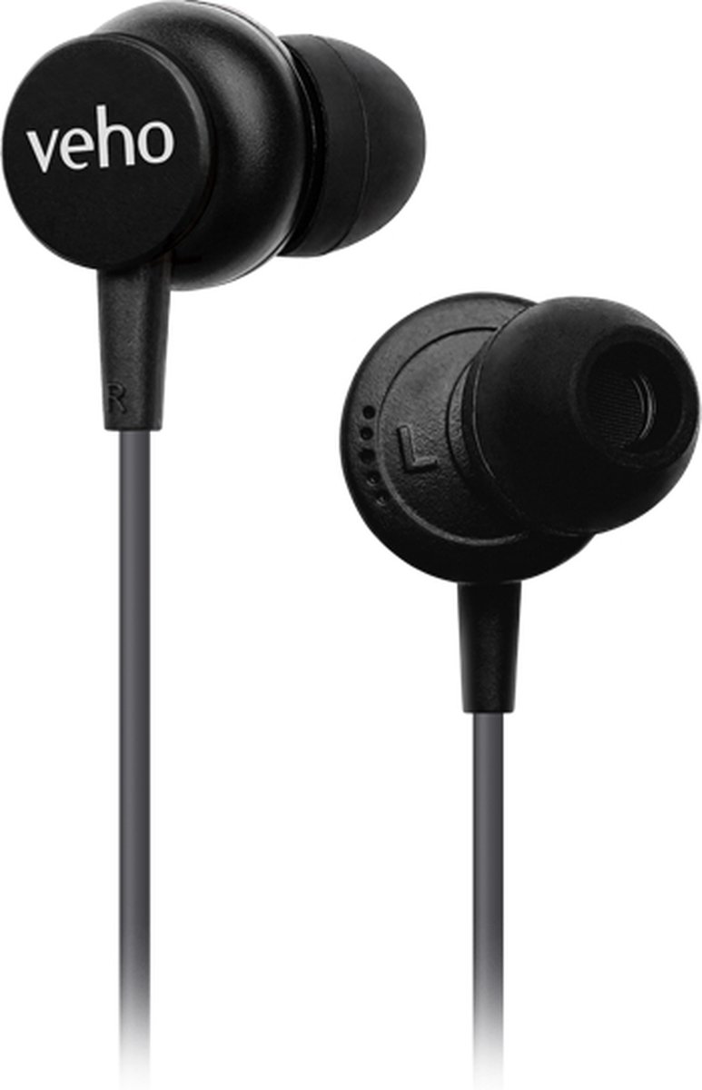Veho Z3 wired earphones with mic - Dark Grey
