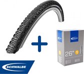 Fietsband - Schwalbe - Buiten- & binnenband - CX Comp & DV13 - 26 inch x 1.50 - 2.40- 40 mm
