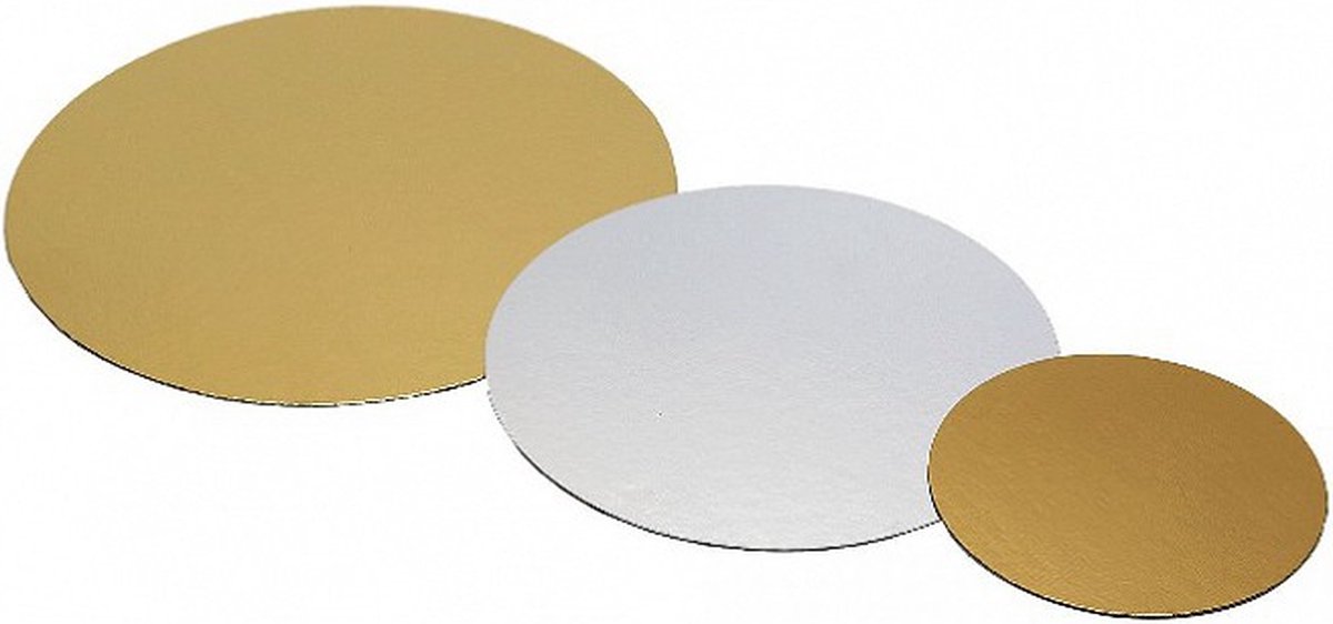 Goedkoopste Kartonnen rondellen goud/zilver ø115 mm - 250 stuks