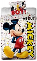 Disney Mickey Mouse Mad About dekbedovertrek 140 x 200 cm 60 x 63 cm
