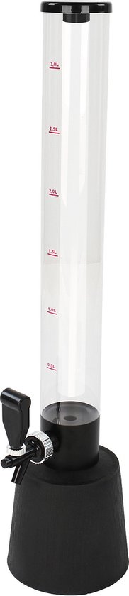 Luxe biertoren 4 liter - drinkzuil bierzuil drinktoren XXL in chroom-look Luxe biertoren 4 liter - drinkzuil bierzuil drinktoren XXL in chroom-look
